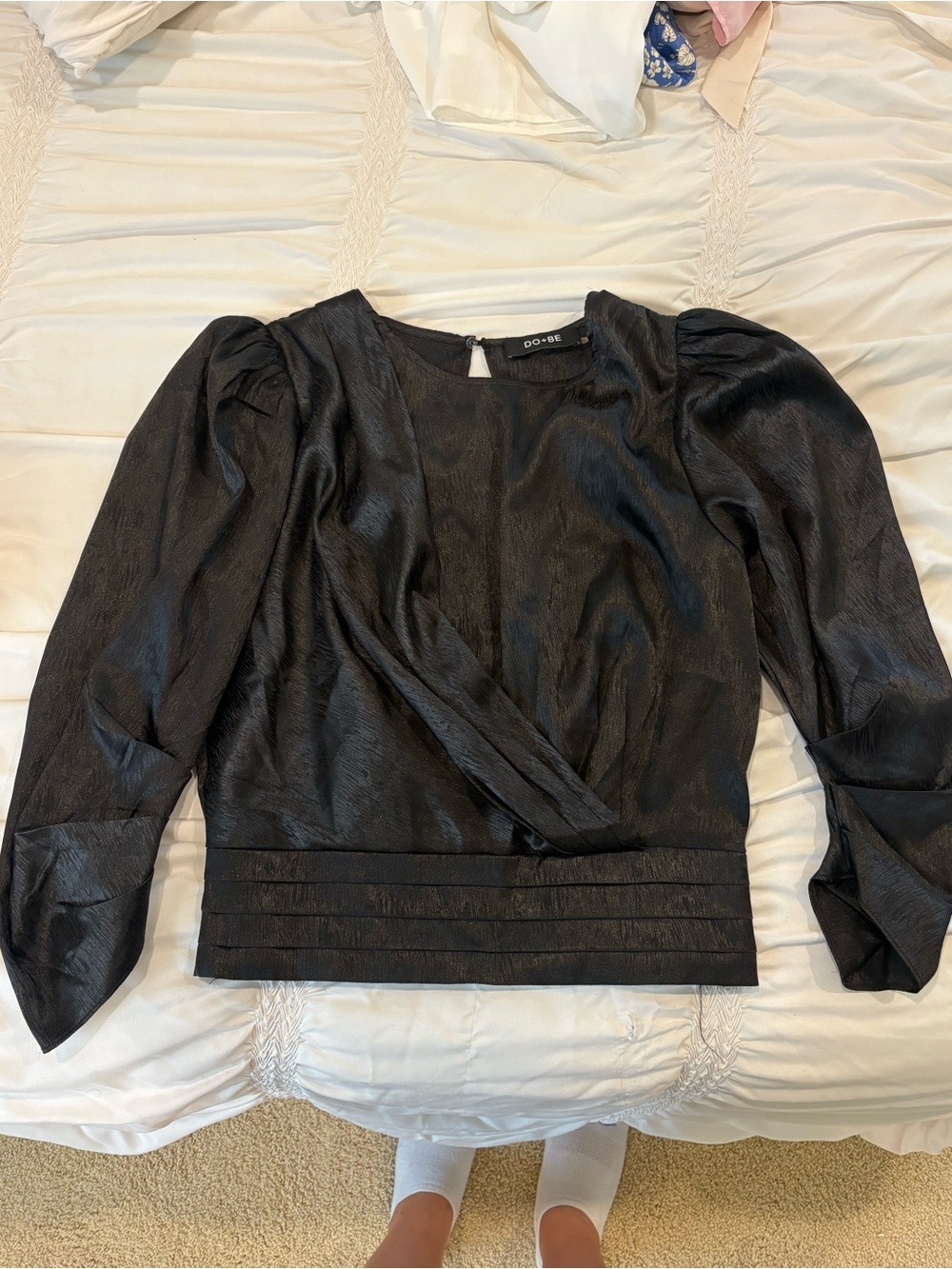 Black Long Sleeve DO+BE top Size L